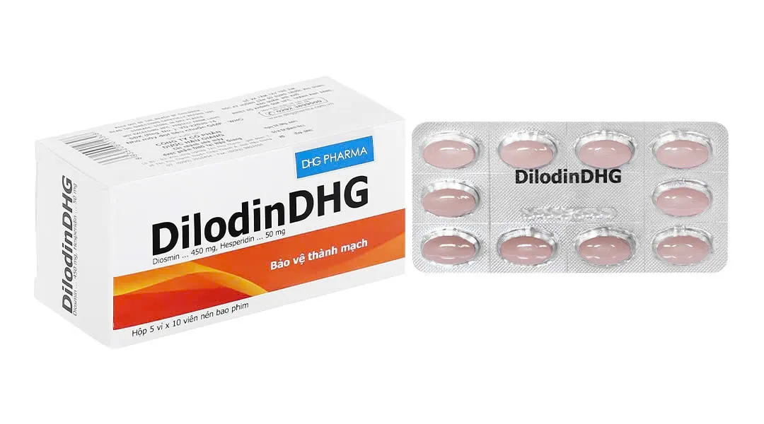 Dilodin DHG (H/50v) – Hỗ trợ điều trị bệnh trĩ và suy tuần hoàn tĩnh mạch hiệu quả